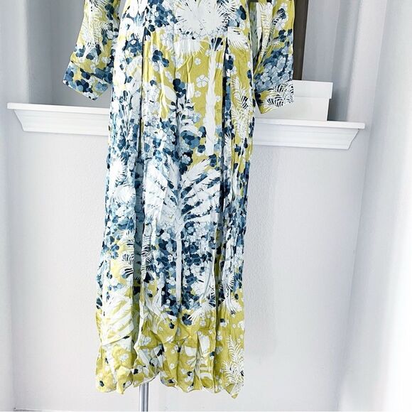 Falguni Shane Peacock Yellow Divine Long Maxi Dress, NWT, Size M - Picture 9 of 16